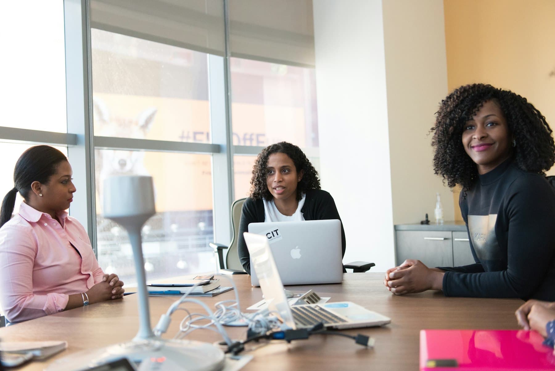 Professionals collaborating in a workshop